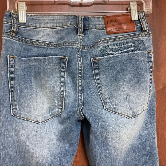 ONE TEASPOON Freebirds II Low Waist Skinny Light Wash Step Hem Jeans Size 26 - Picture 10 of 10